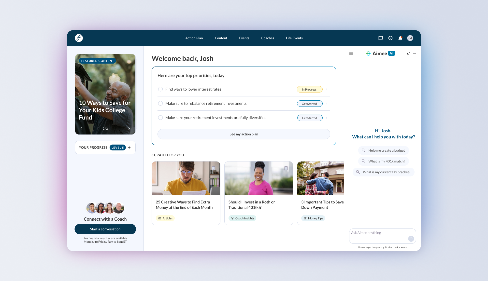 Financial Wellness Hub
